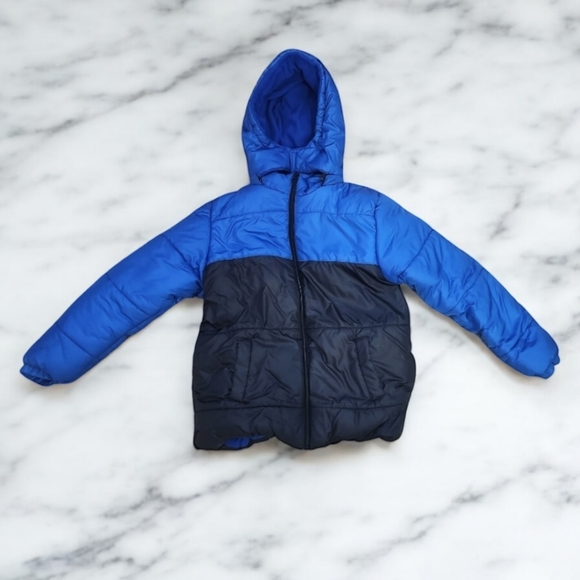 Operation Warm Youth Boy's Two-Tone Jacket with Hood - Picture 1 of 12